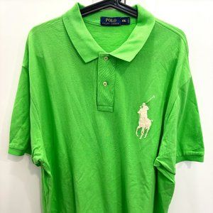 Ralph Lauren Polo Shirt Mens 2XL Big Green Big Pony Rugby EUC